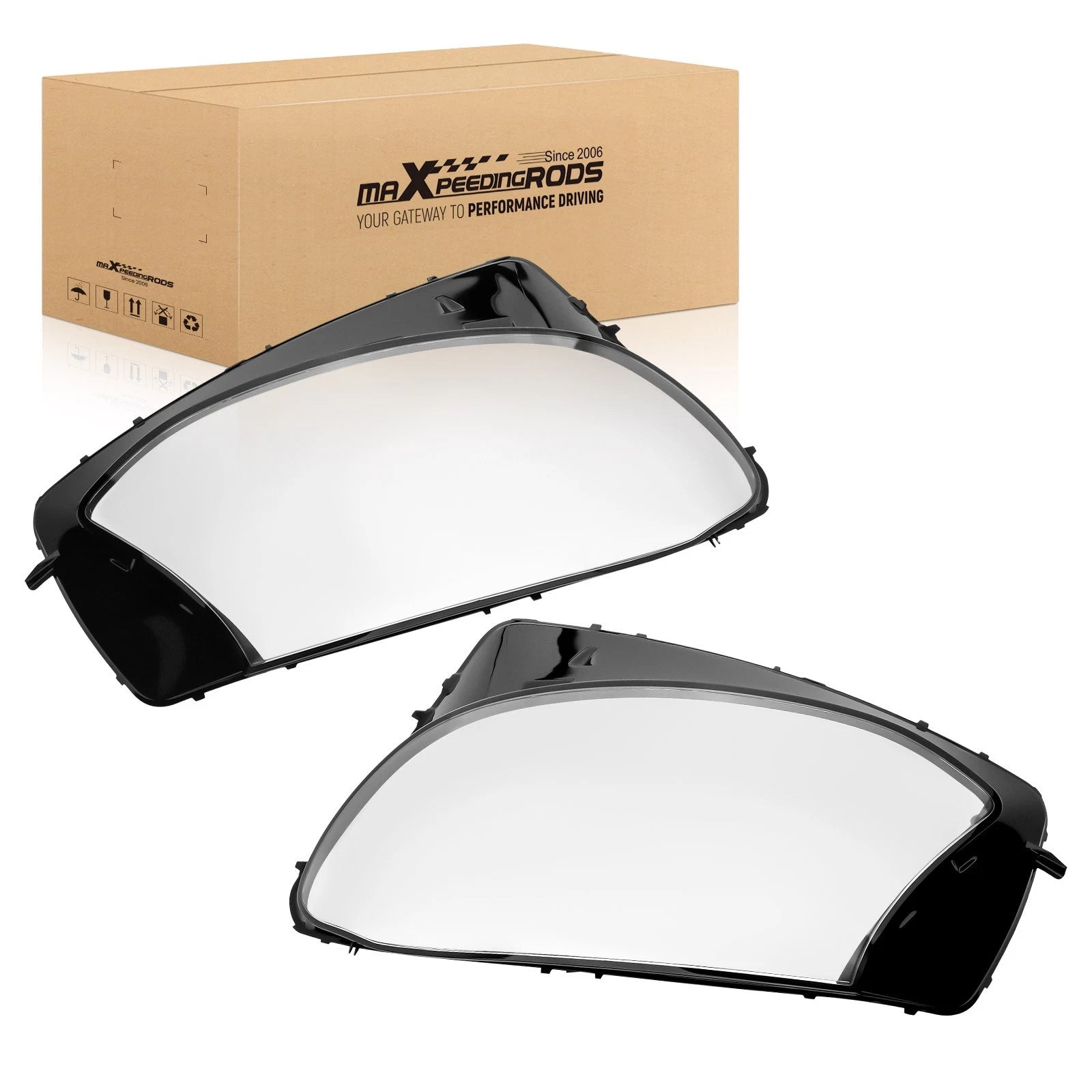 Set of 2 Headlight Lens Covers for Mercedes Benz GLC Class (2016–2023)