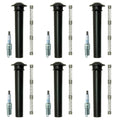 Set of 6 NGK Laser Platinum Spark Plugs & Coil Boots for Escape Freestyle Sable V6 (2005–2009)
