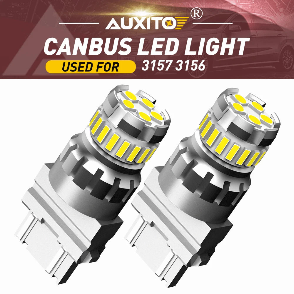 2X CANBUS LED Backup Reverse Light Bulbs for AUXITO 3157 3156 (6000K)