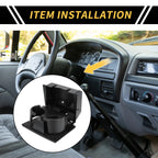 Cup Holder for Ford F-250 F-350 F-450 F-550 (2008–2016) Coin Holder Black