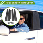 6 Pcs Pillar Window Trim for Chevy Malibu (2008–2012) Carbon Fiber Black