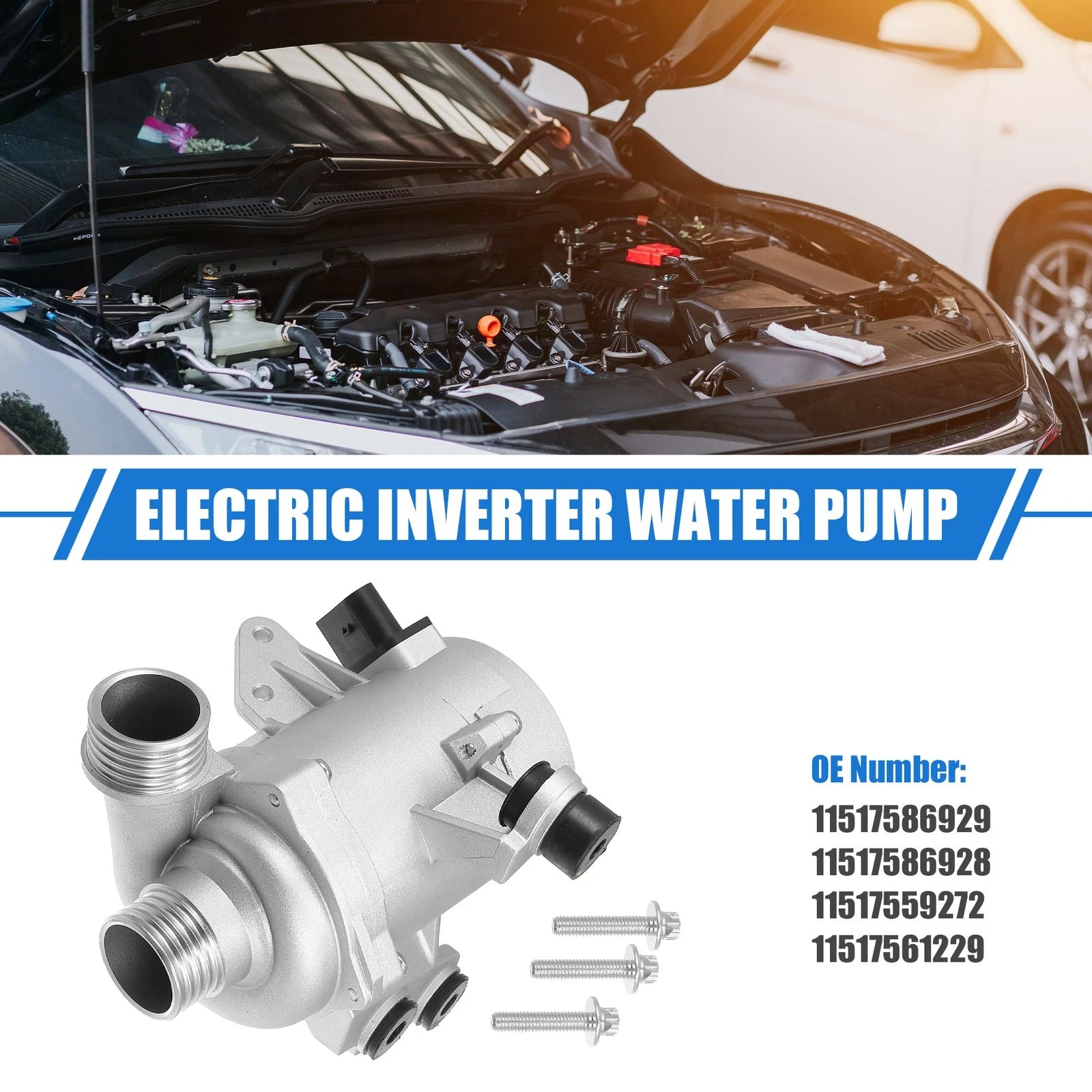 Electric Engine Water Pump for BMW X3 1 3 5 Series (2003–2019)