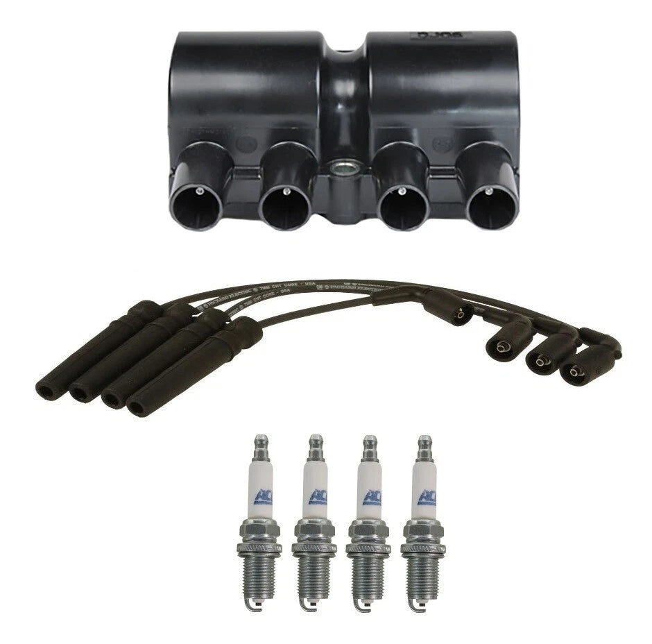 Ignition Wires Coil & 4 Spark Plugs Kit for Chevrolet Aveo5 (2004–2011)