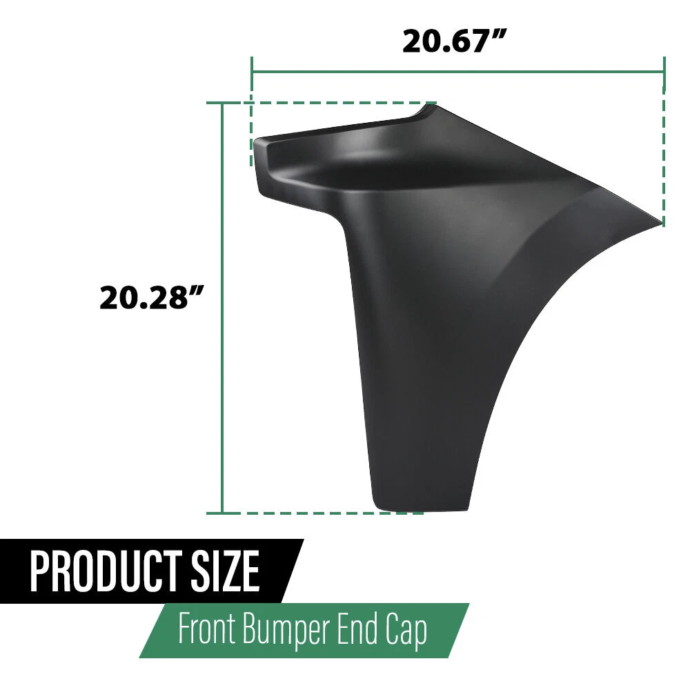Front Bumper End Cap Extensions for Chevy Silverado 1500 (2019–2022)
