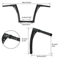 12" Rise 1-1/4" Fat Ape Hangers Handlebars for Harley FLST FXST