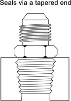 AN10 Straight Male Flare to 1/2” NPT Fitting Adapter for Universal