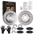 Front Brake Rotors & Pads Kit for Infiniti JX35 (2013), QX60 (2014–2020) D1649