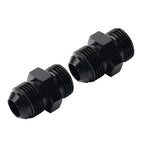 Black Aluminum AN10 Flare to 6AN ORB Male Fitting Adapter w/ O-Rings