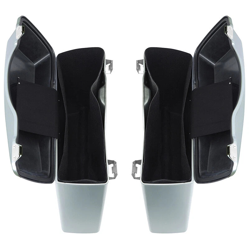 Hard Saddlebags for Harley Davidson Touring (1994–2013) 12 Silver