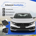 Front Bumper Face Bar Grilles for Honda Civic (2017–2021) Gloss Black