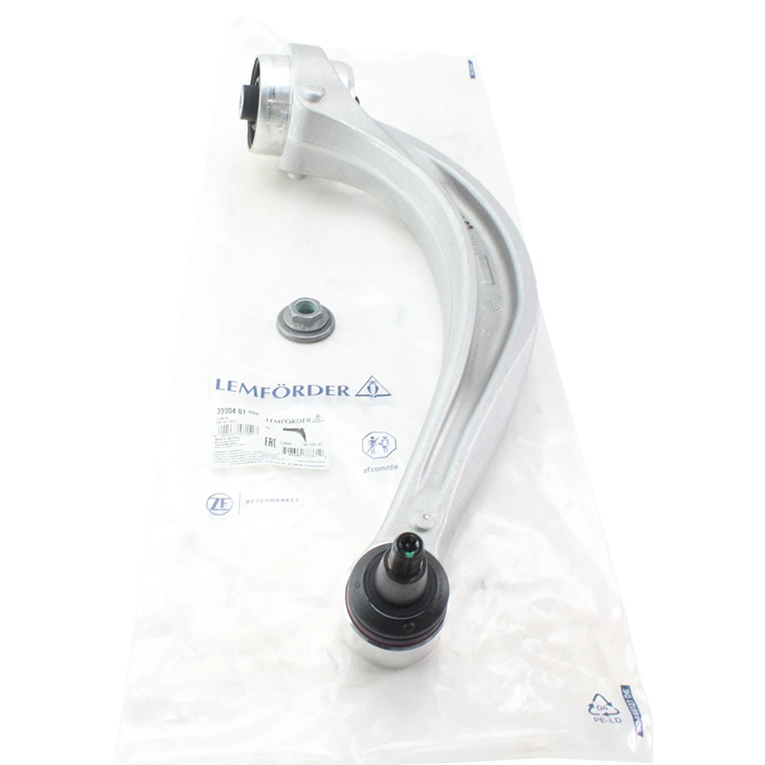Lemforder Front Left Lower Rearward Suspension Control Arm for Audi Porsche