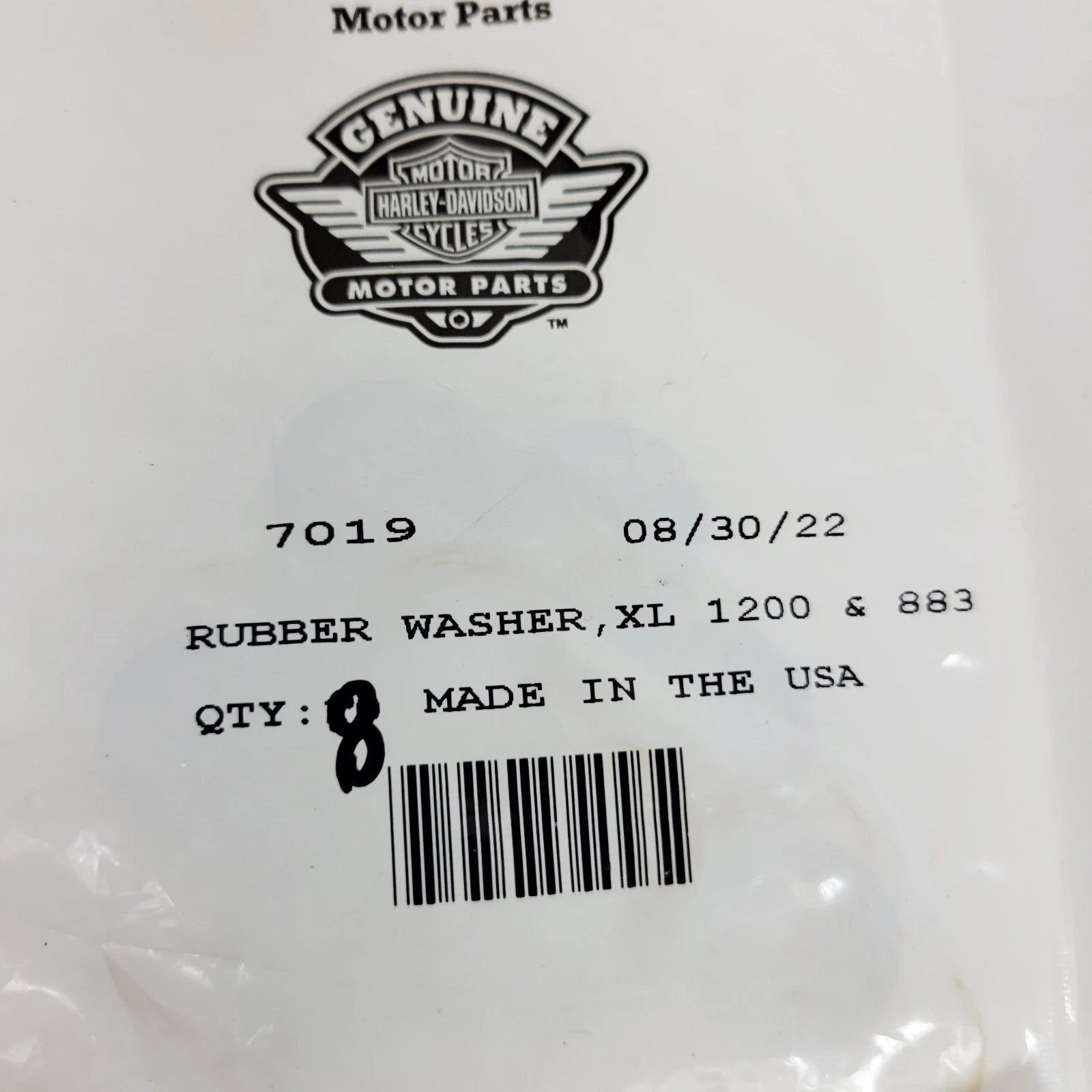 Pack of 8 Rubber Washers for Harley-Davidson Sportster XL 1200 883 (OEM 7019)