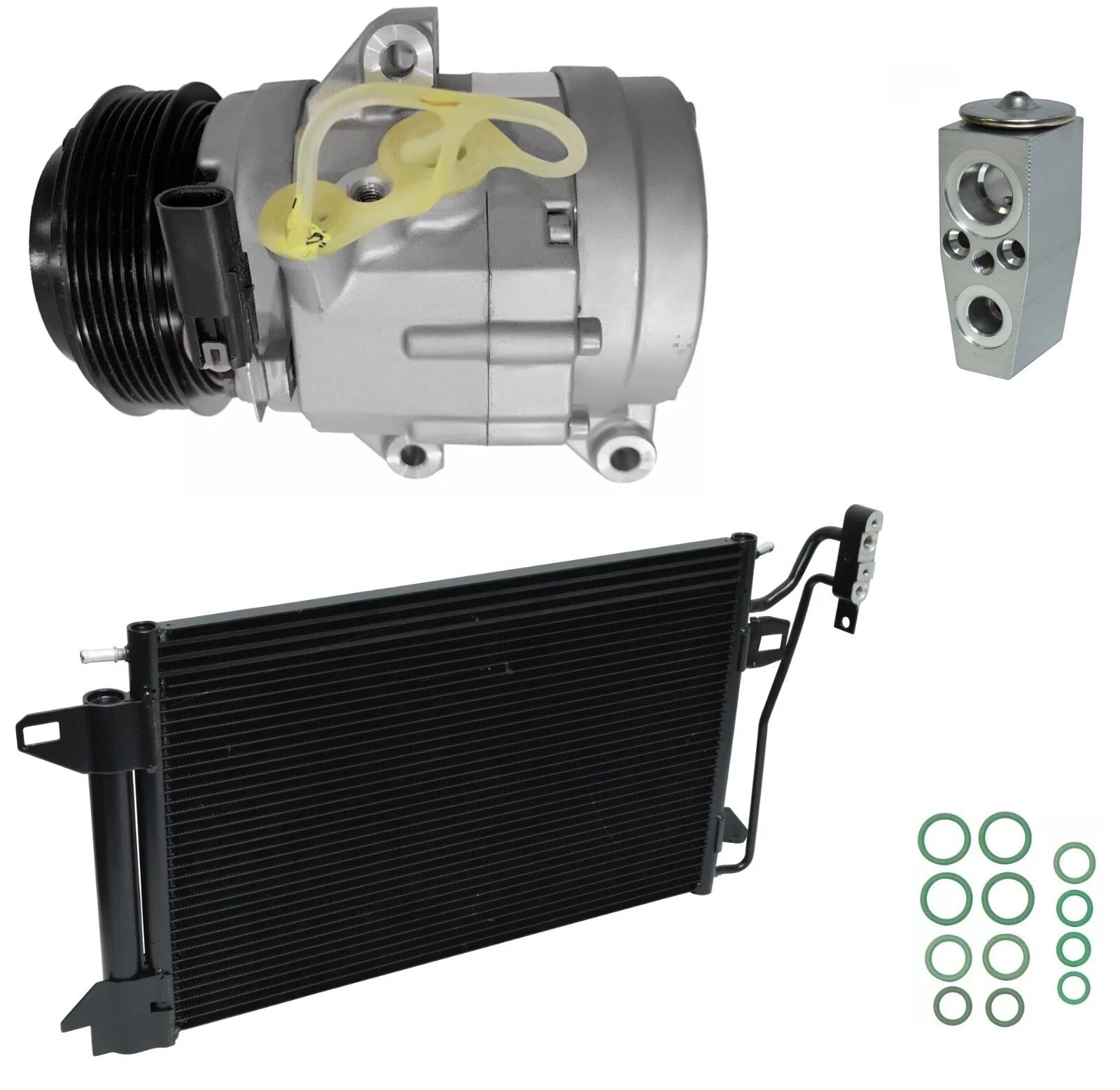 AC Compressor Kit With Condenser for Ford Fusion 2.3L 3.0L (2006–2009)