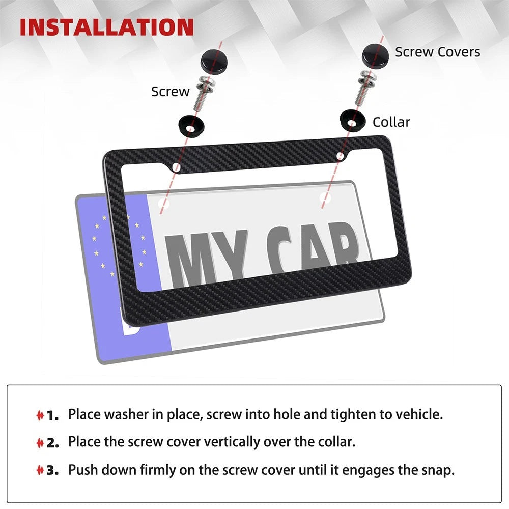 Carbon Fiber License Plate Frame for