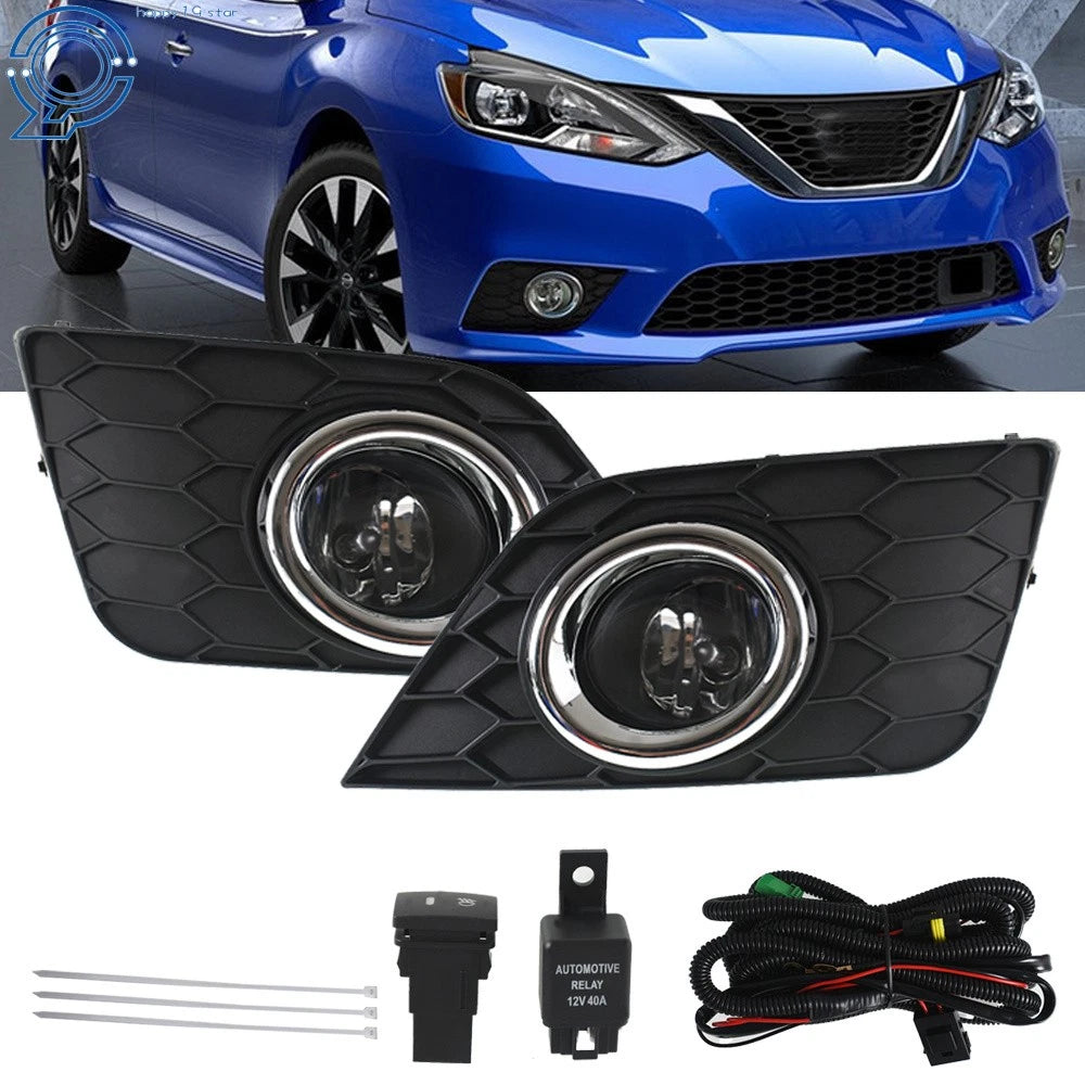 Clear Fog Lights Set for Nissan Sentra (2016–2019)