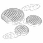 3pcs Engine Guard Cover Inserts for Honda VTX1300 (2003–2009) Chrome
