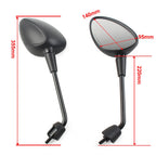 Rearview Side Mirrors for Piaggio Vespa Sprint 50 125 150 cc 2T/4T (2014-2023)