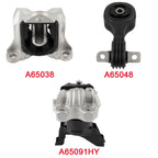 Set of 3 Engine Motor & Transmission Mounts for Honda Civic 2014–2015