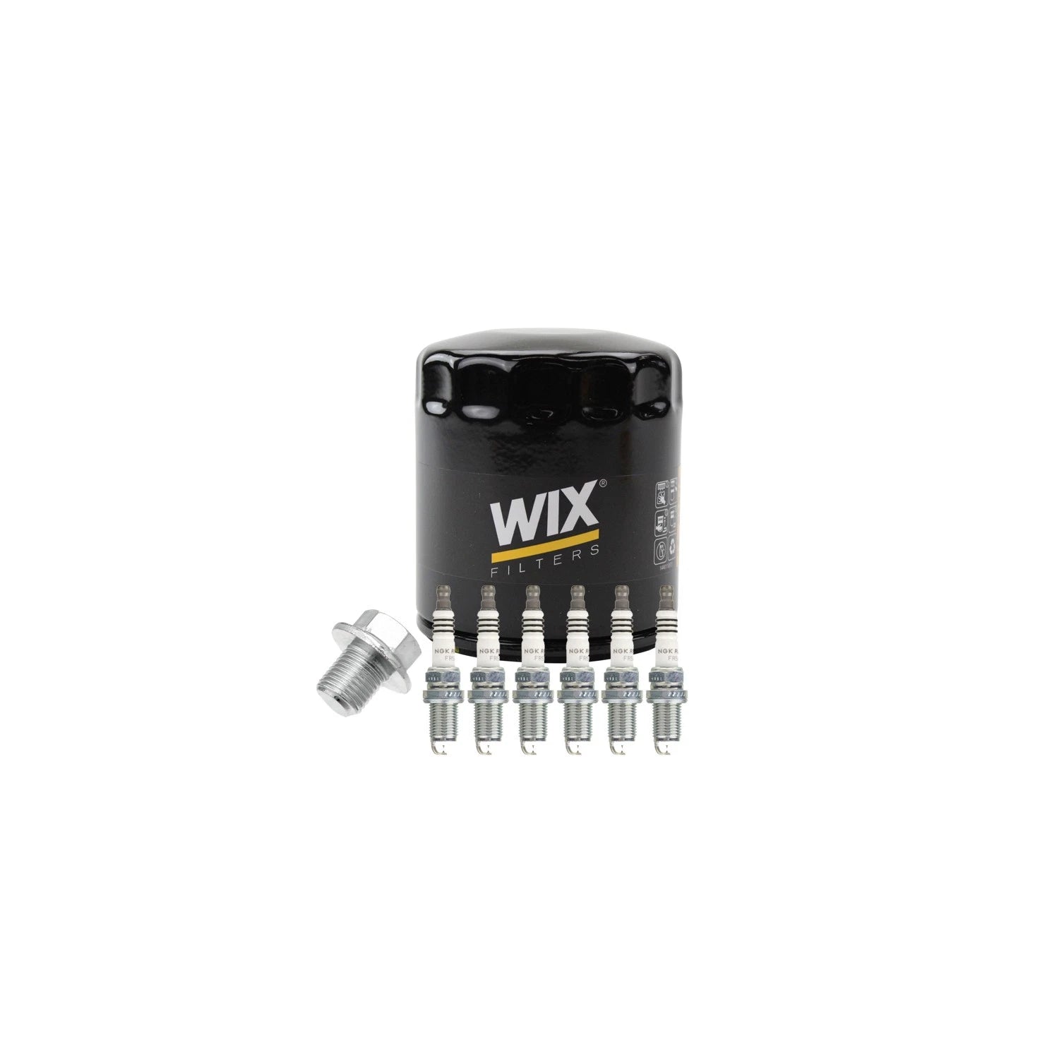 Wix Engine Oil Filter & NGK 6 Ruthenium HX Spark Plugs for Toyota Supra GS SC300 (1993–2002)
