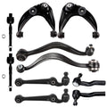 Set of 10 Front Upper Lower Control Arms Tie Rods for Lincoln MKZ Ford Fusion (2007–2012)