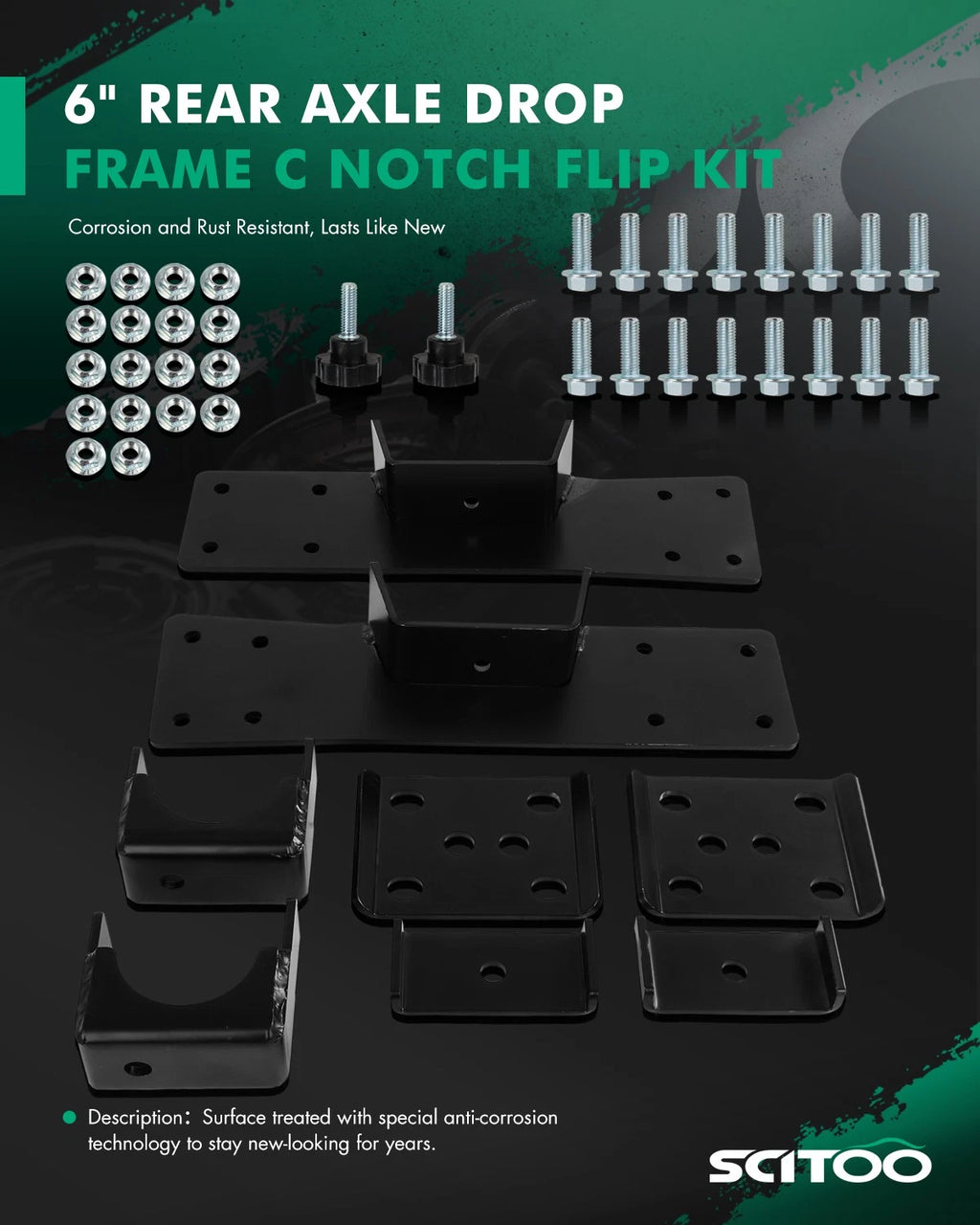 Rear Axle C-Notch & Flip 6" Drop Kit for Chevy GMC Silverado 1500 (1999–2006)