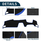 Dashboard Cover Mat for Honda Accord (2018–2023) Black Blue
