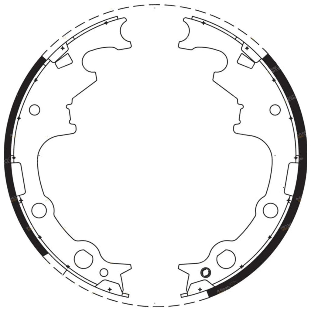 Rear Brake Shoes Linings Set for Jeep Wrangler TJ (1997-2006)