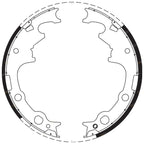 Rear Brake Shoes Linings Set for Jeep Wrangler TJ (1997-2006)