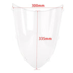 Silver Motorcycle Windshield Double Bubble for Kawasaki ZX10R (2004-2005)