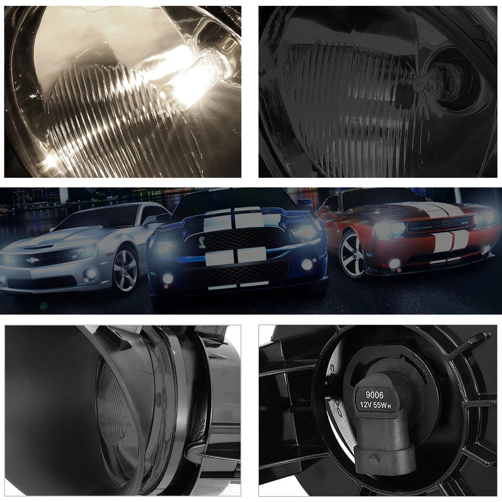 Smoked Lens Front Bumper Fog Light Set for Dodge Ram Pickup (2002–2009)