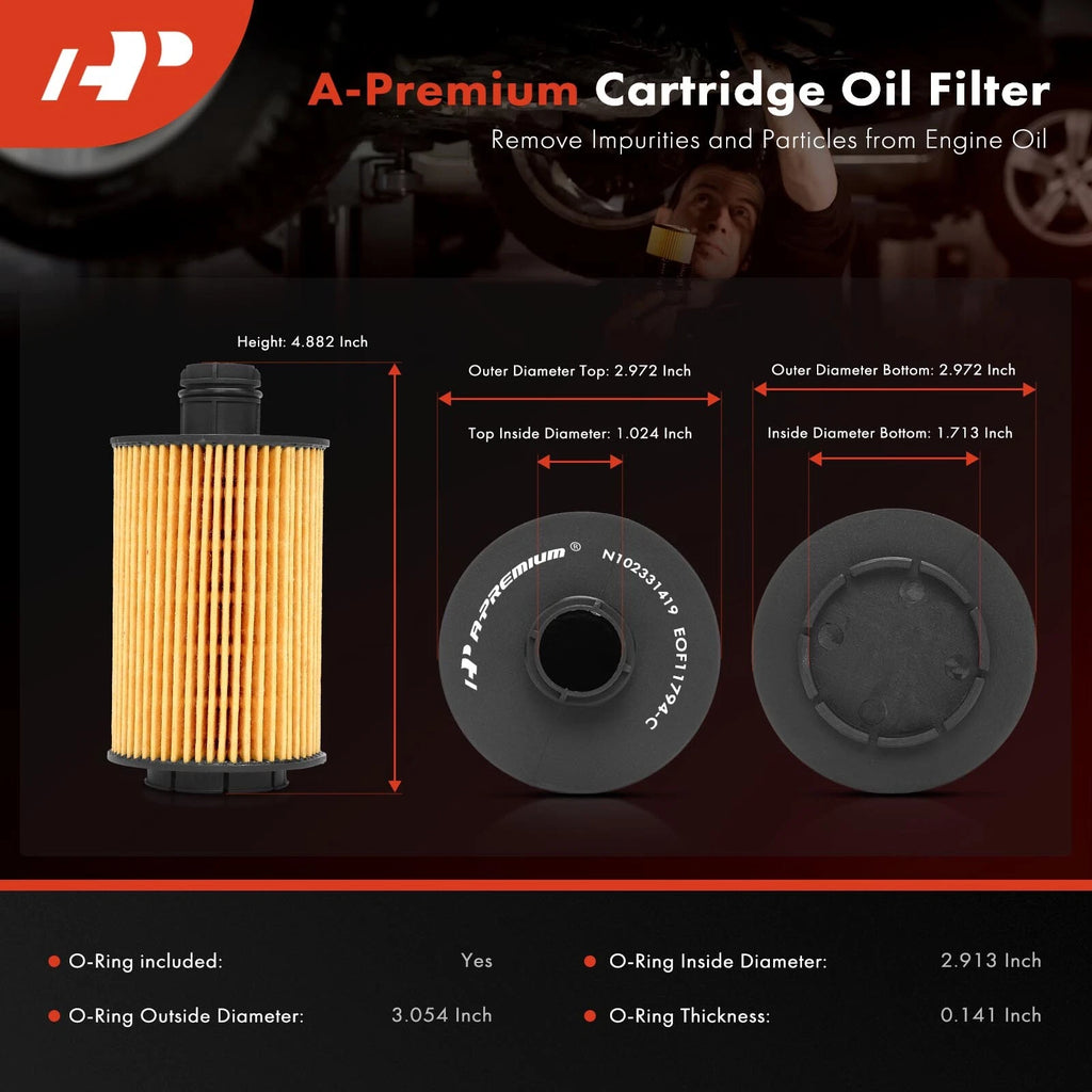 Engine Oil Filter for Jeep Grand Cherokee (2014–2020) Ram 1500 (2014–2018)