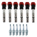 Set of 6 Ignition Coils & Spark Plugs for NSX A4 A6 M30 ES300 V6 L6