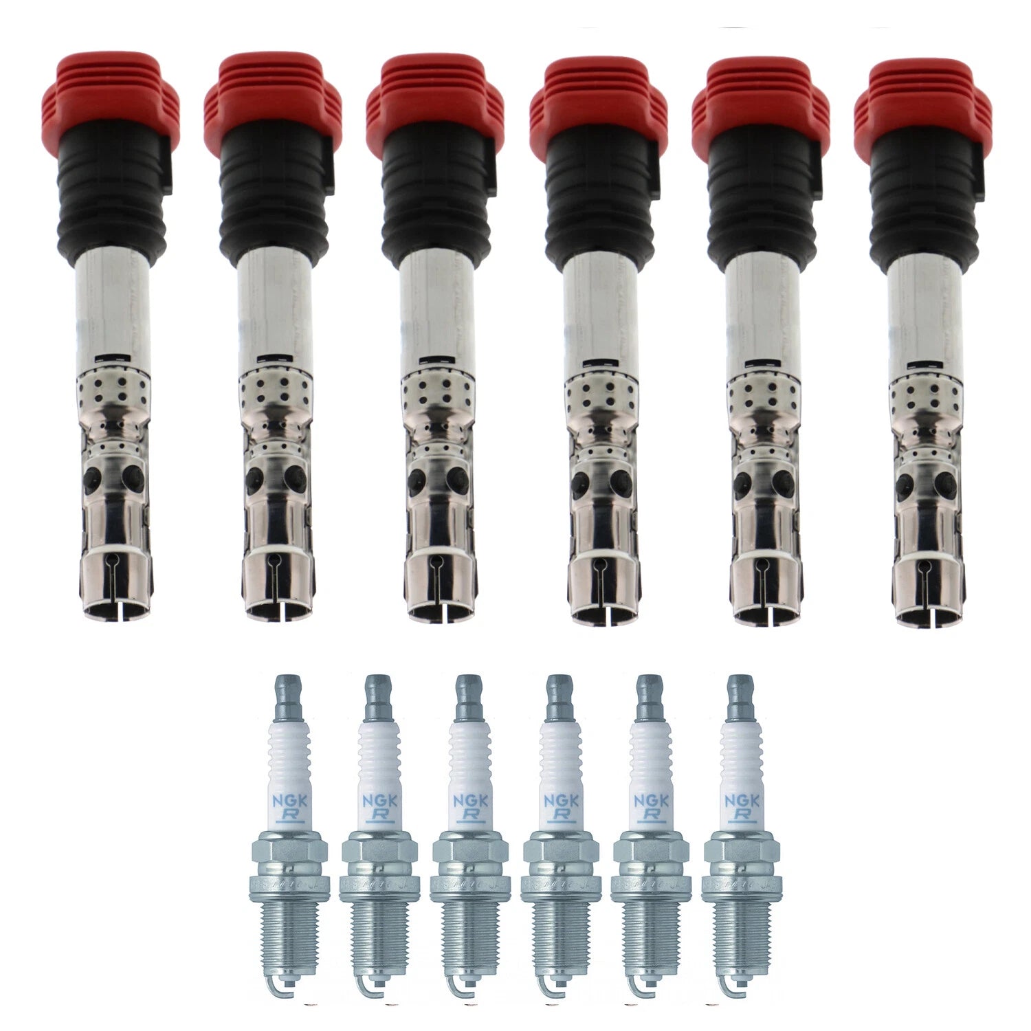 Set of 6 Ignition Coils & Spark Plugs for NSX A4 A6 M30 ES300 V6 L6