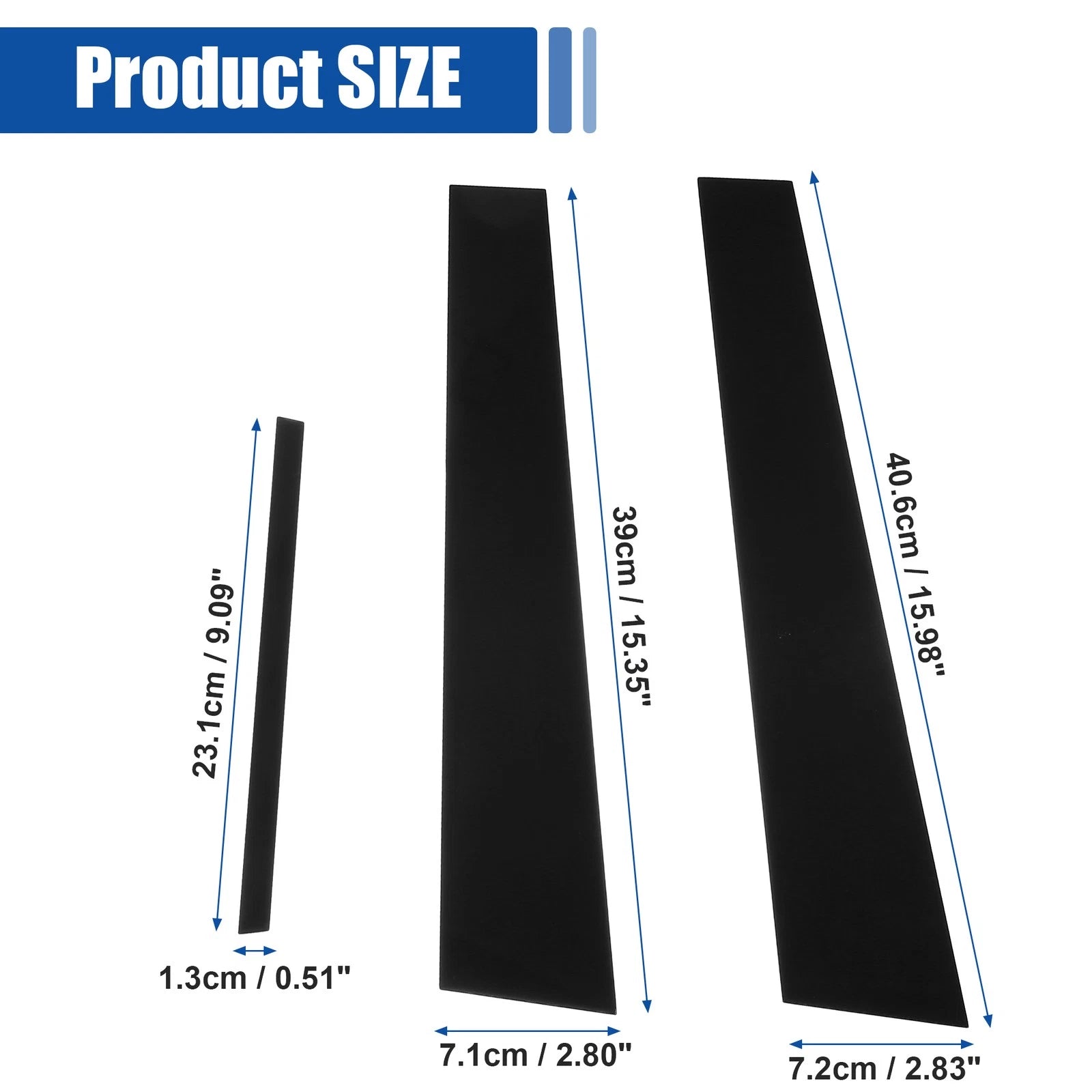 Glossy Black Door Window Pillar Posts Cover for Dodge Charger (2011–2021)