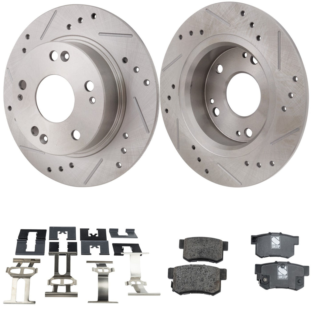 Rear Brake Disc and Pad Kit for Acura TSX Honda Accord (2003–2007)