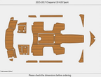 EVA Pads for Chaparral 19 H20 (2016) - Teak Deck Foam Flooring Mat