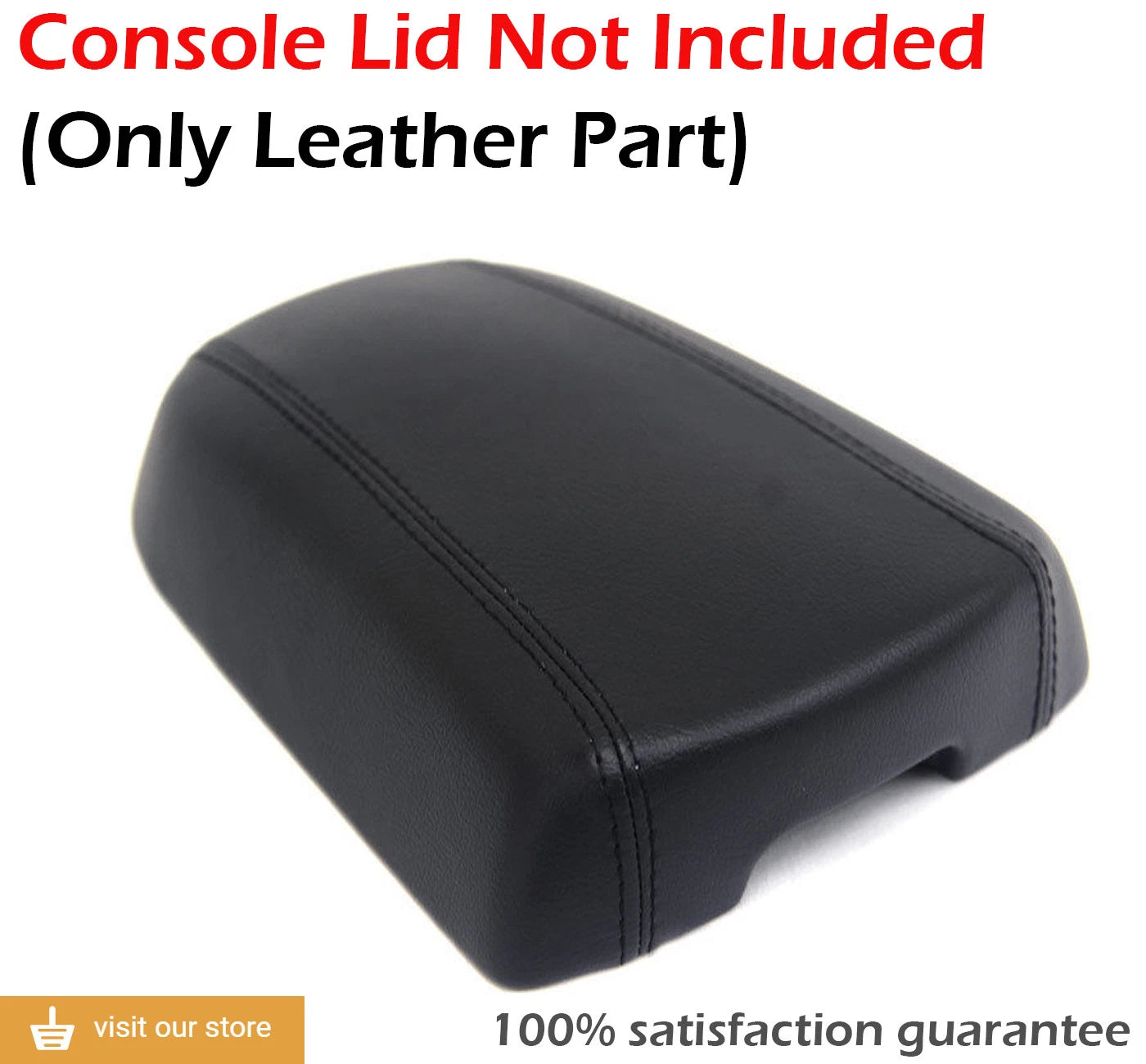 Center Console Armrest Cover for Kia Sportage (2011–2016) Black Leather