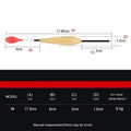 10 Pack Balsa Wood Fishing Floats - High Buoyancy for Long Distance Cast