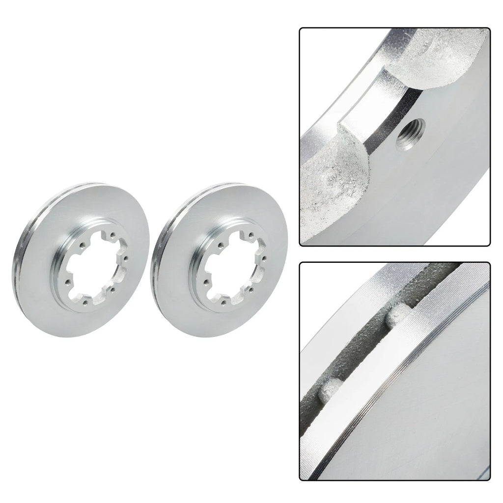 Front Disc Brake Rotors + Ceramic Brake Pads for Nissan D21 (1986–1994)