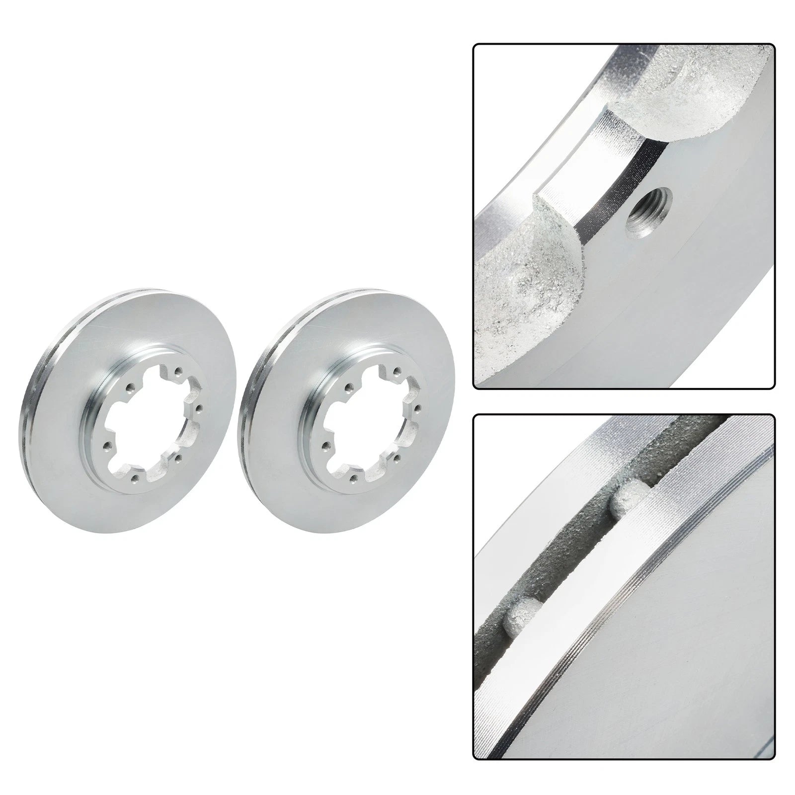 Front Disc Brake Rotors + Ceramic Brake Pads for Nissan D21 (1986–1994)