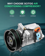 AC Compressor for Jeep Compass (2009–2016) & Dodge Caliber (2009–2012) 55111610AB