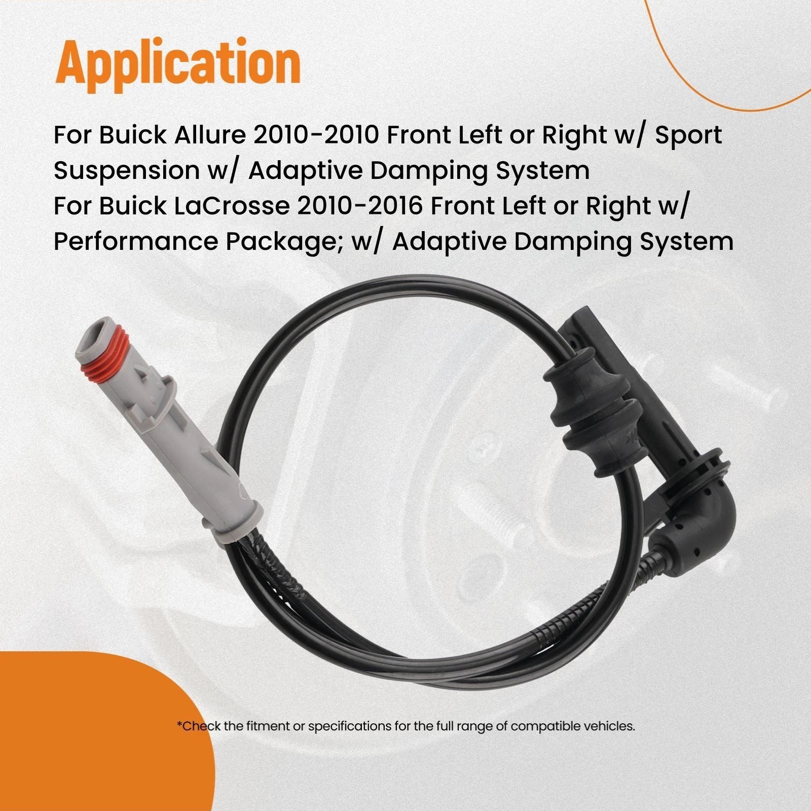 ABS Wheel Speed Sensor Set of 2 for Saab 9-5 (2010–2011) 12841760