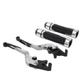 Silver Extendable Brake Clutch Levers Grip Set for Yamaha TMAX 500 530