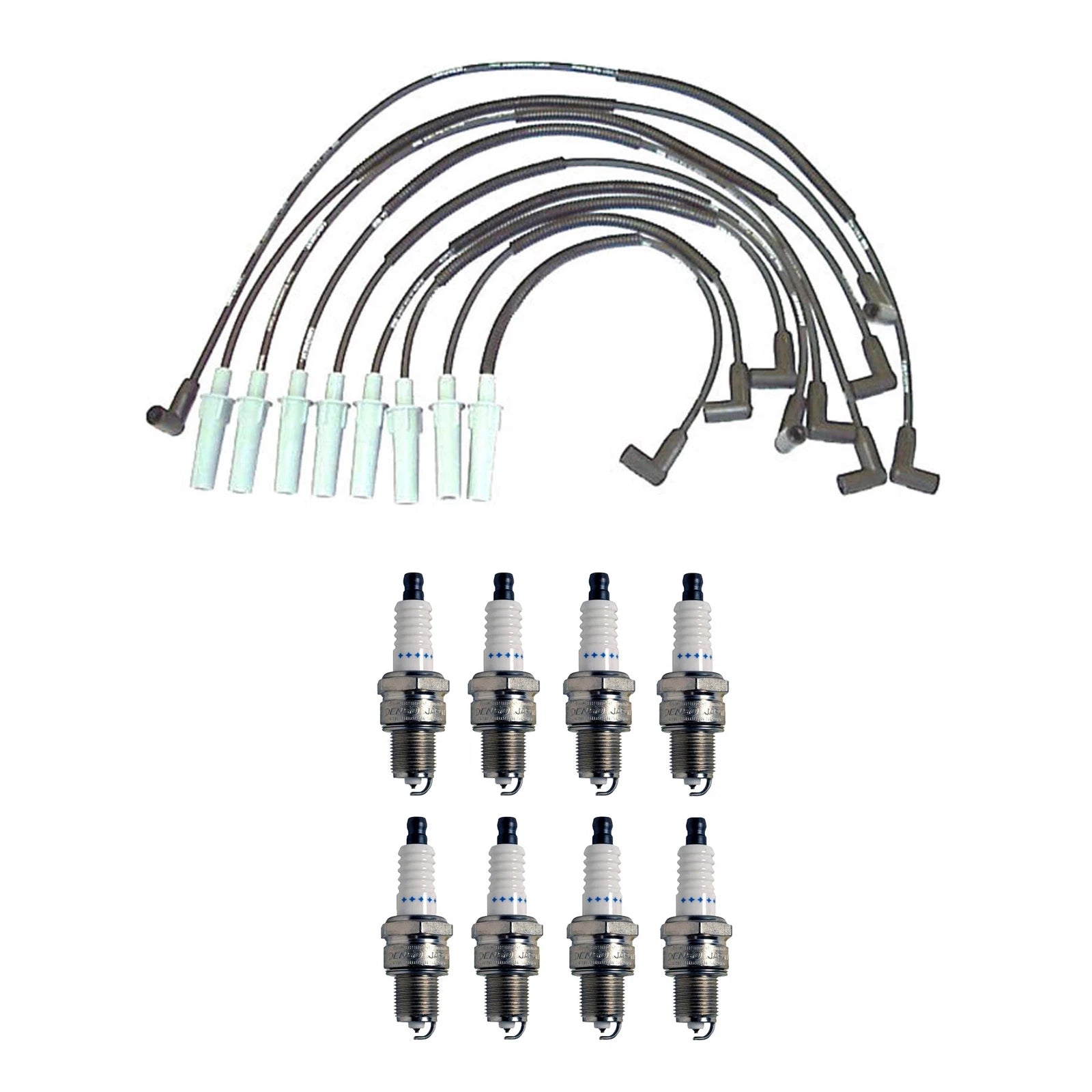 Denso Wire Set & Double Platinum Spark Plugs Kit for Dodge 5.9 V8 (1998–2003)
