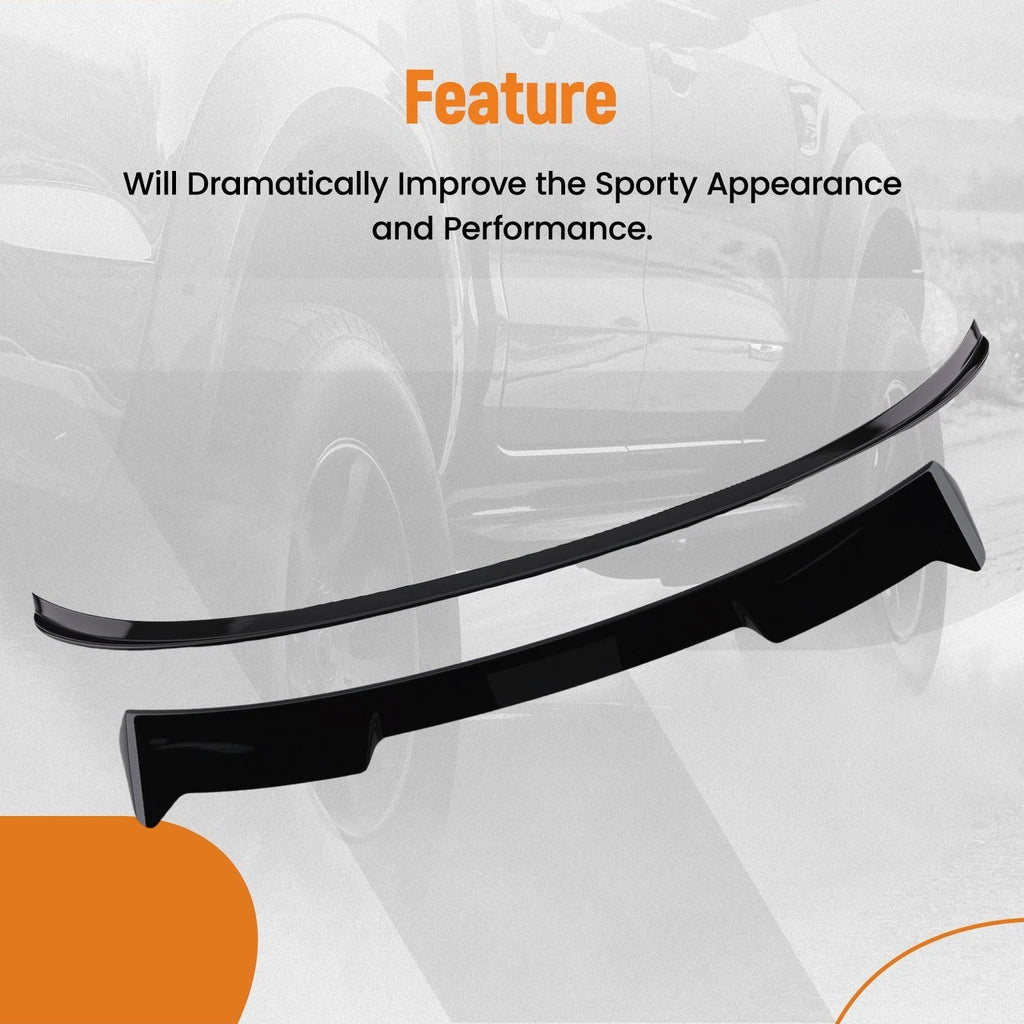 Trunk Spoiler Lip + Rear Roof Spoiler for Honda Civic (2022–2025) V2 Style ABS