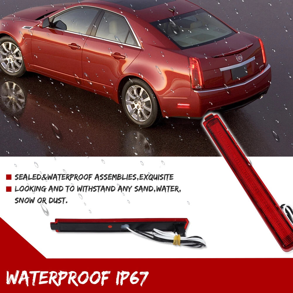 2X Red LED Rear Bumper Side Marker Lights for Cadillac CTS CTS-V