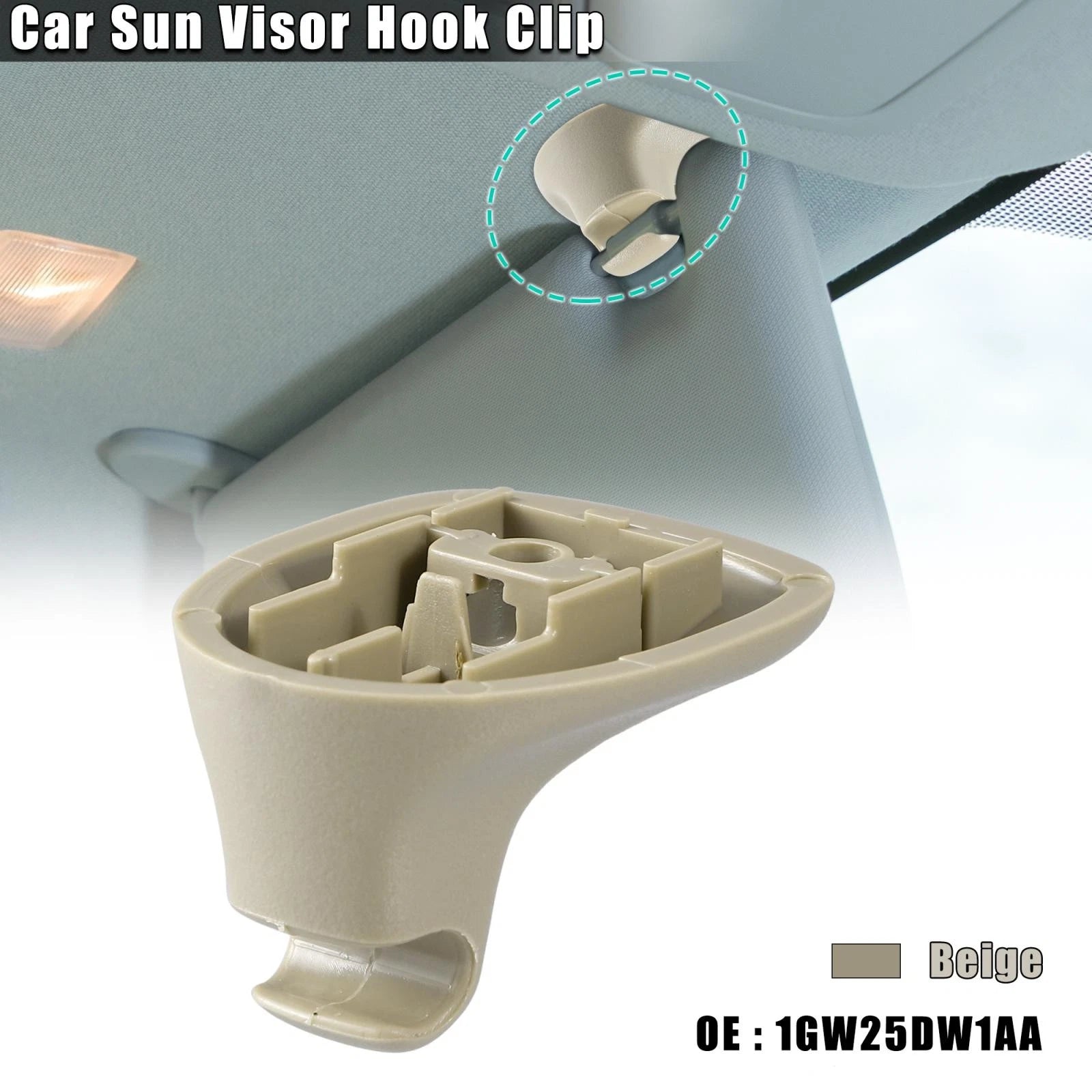 1pc Sun Visor Hook Clip 1GW25DW1AA for Dodge Magnum (2005–2007)