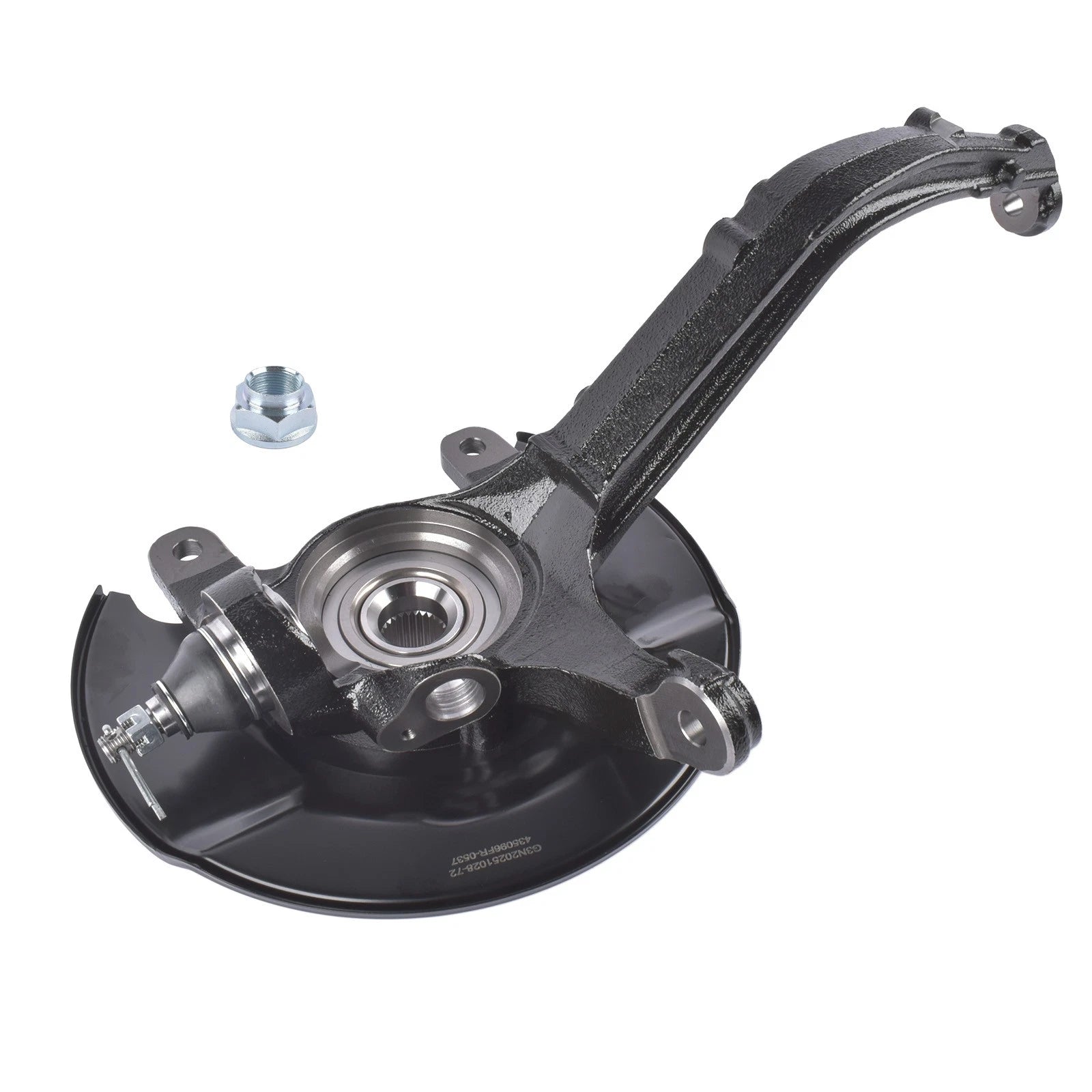 4-Stud Hub Black Front Right Steering Knuckle for Honda Accord (1990–1993) Ref: 45255-SS0-000