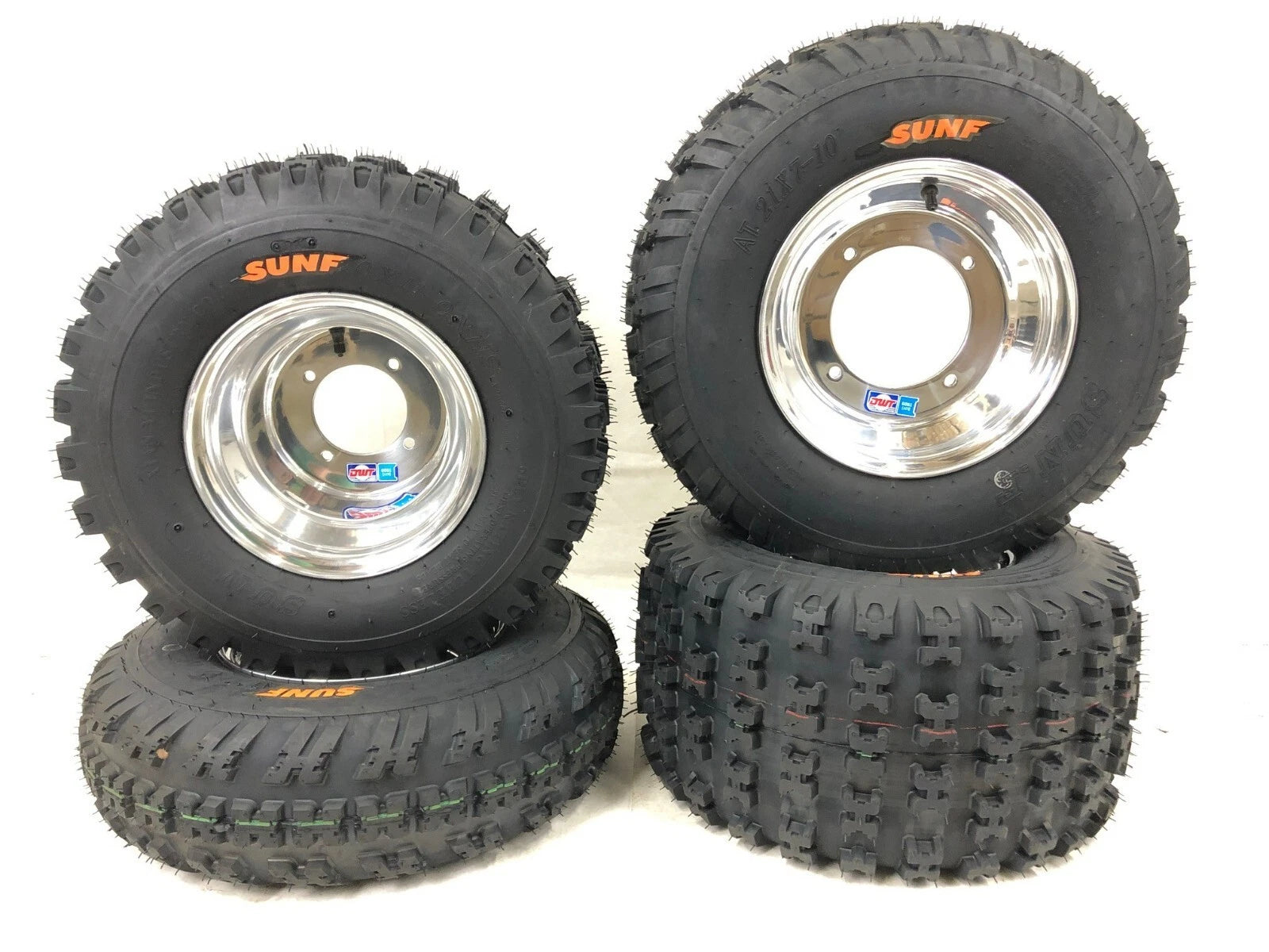 Set of 2 DWT Polished Rims Wheels for Honda TRX 450R 250R 400EX