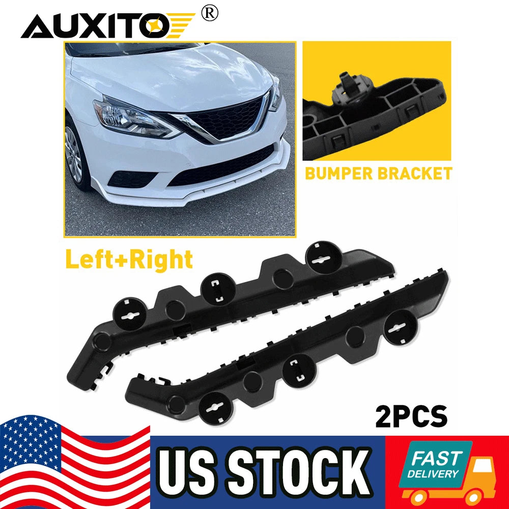 2X Bumper Bracket Retainer for Sentra (2016–2019) Front Beam Mount Support